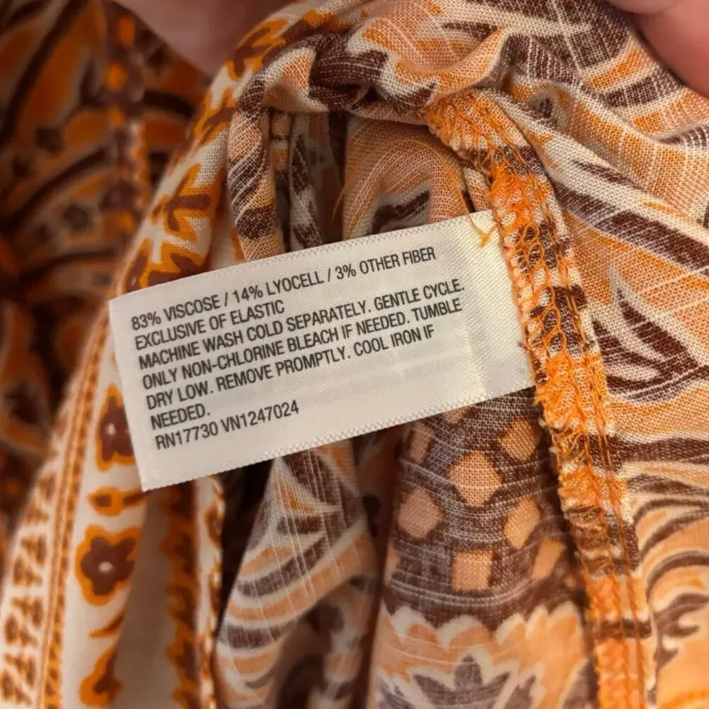 Knox Rose Floral Maxi Dress Orange Size Large - Picture 4 of 6